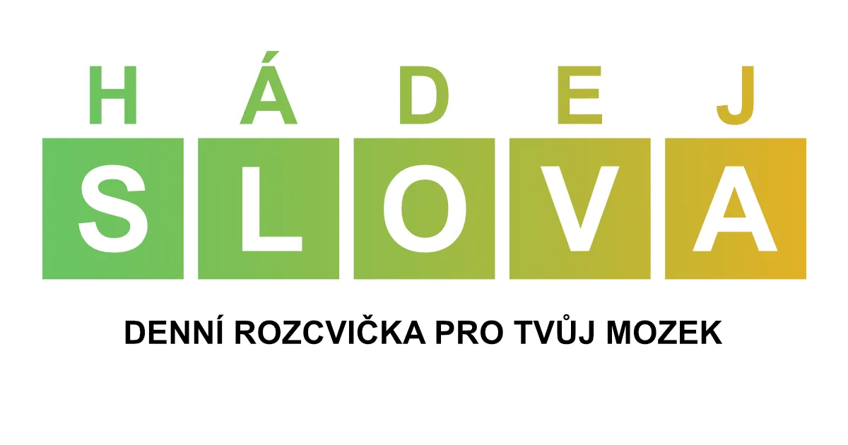 HádejSlova logo with the letters on green to yellow tiles