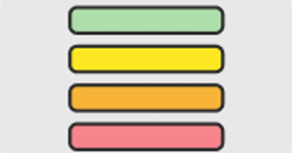 The What's the Connection? icon: four coloured bars