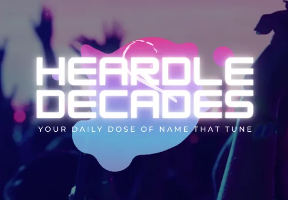 Heardle Decades logo with the line Your daily dose of Name That Tune