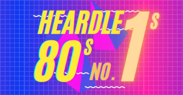 Title card for the Heardle 80s No. 1s game