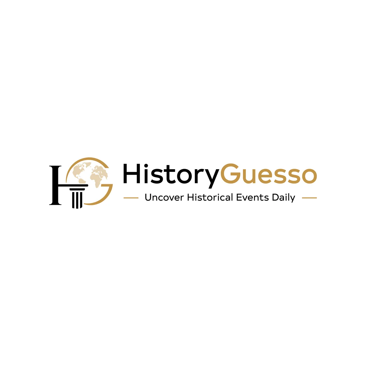The HistoryGuesso logo with its tagline, Uncover Historical Events Daily