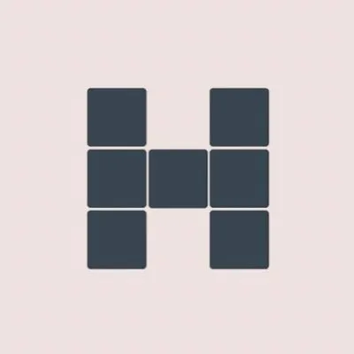 HoopGrids logo: dark grid squares arranged in the shape of an H