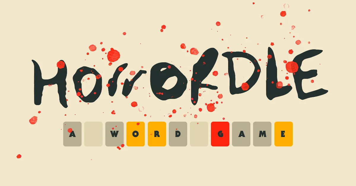 Horrordle title card