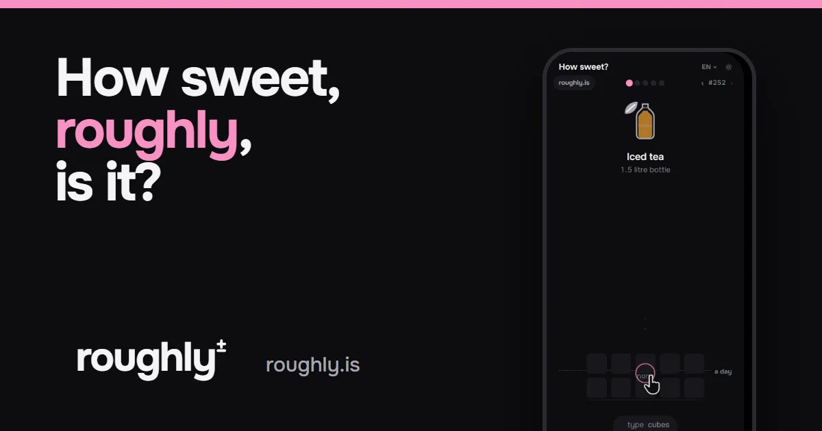 How sweet? roughly. share image