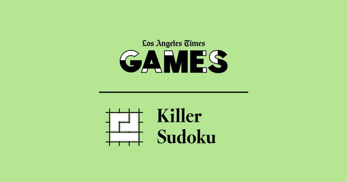 Los Angeles Times Games share card for Killer Sudoku