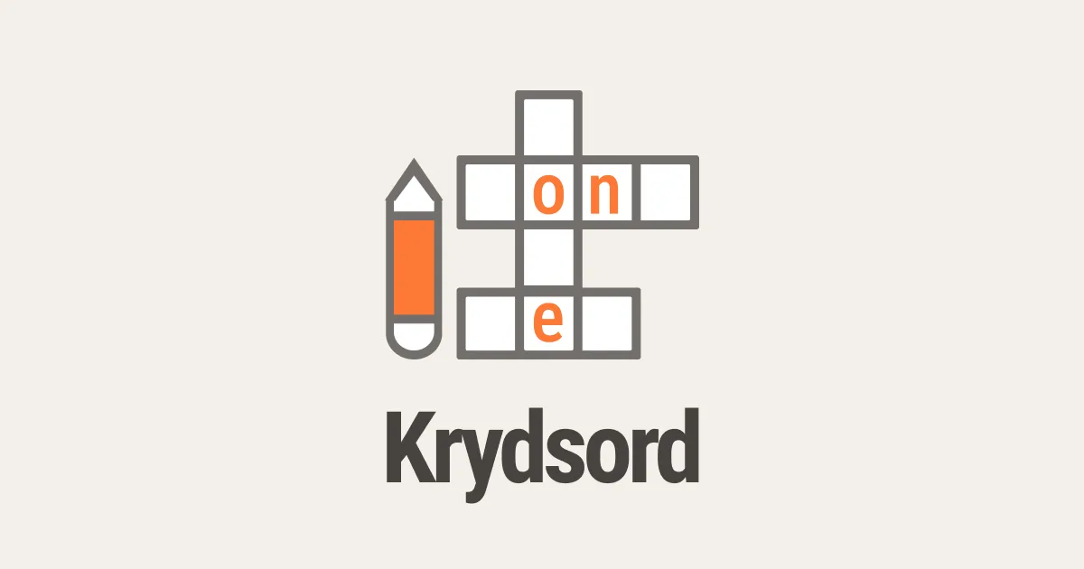 Krydsord tile: a small crossword grid and a pencil above the game's name