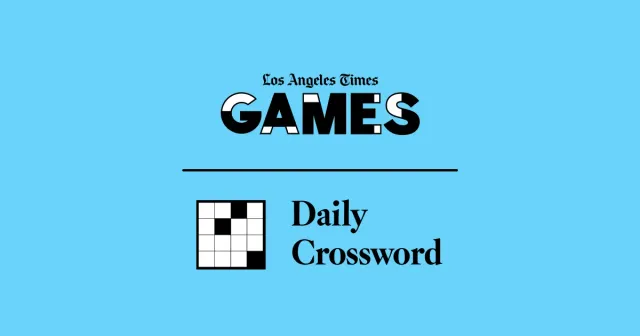 Los Angeles Times Games banner with a small crossword grid and the words Daily Crossword