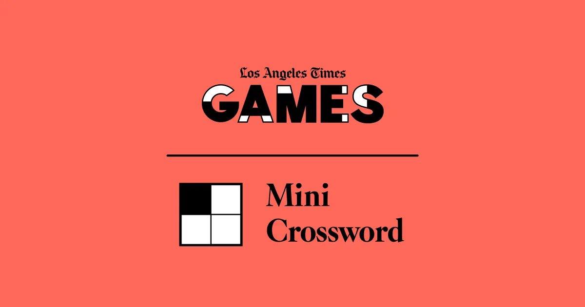 Los Angeles Times Games title card for the Mini Crossword