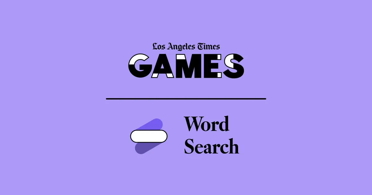 Los Angeles Times Games title card for Word Search