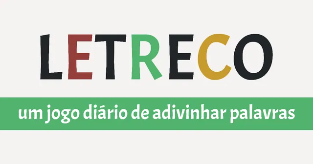 Letreco logo with the line um jogo diário de adivinhar palavras