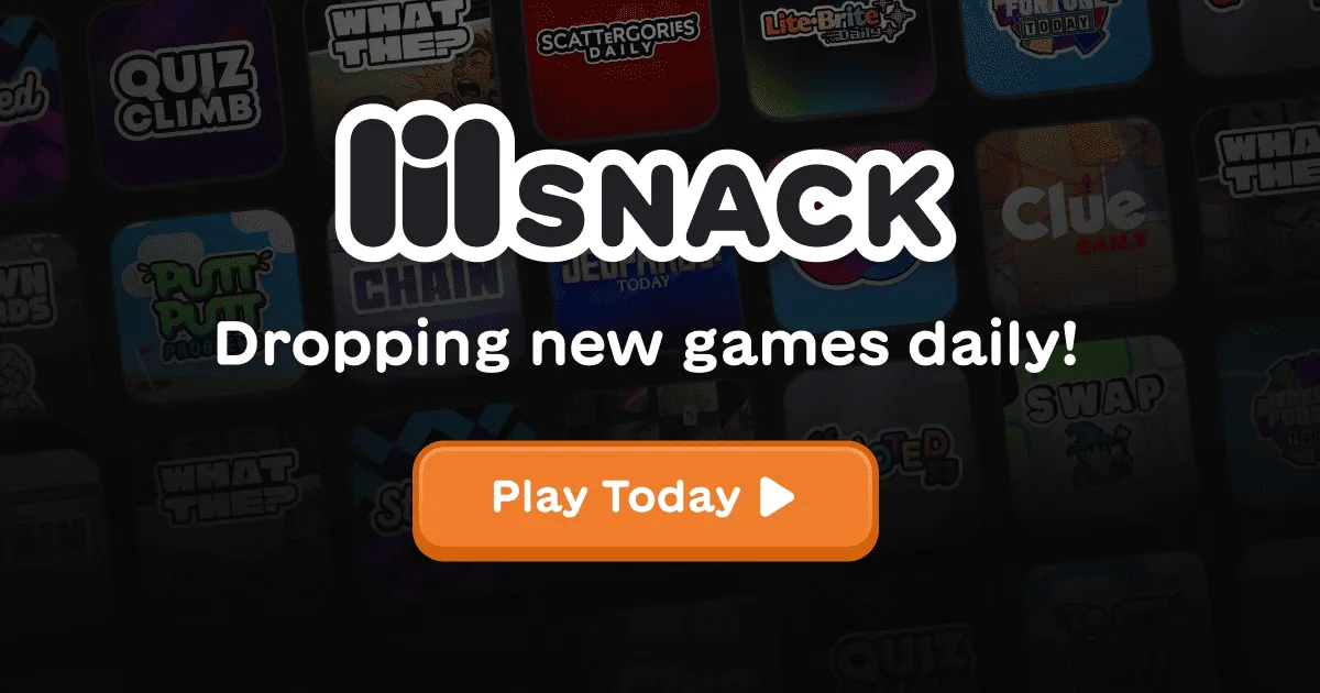 Lil Snack logo over a wall of game tiles with the line Dropping new games daily