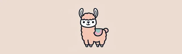 The llamagrama llama mascot