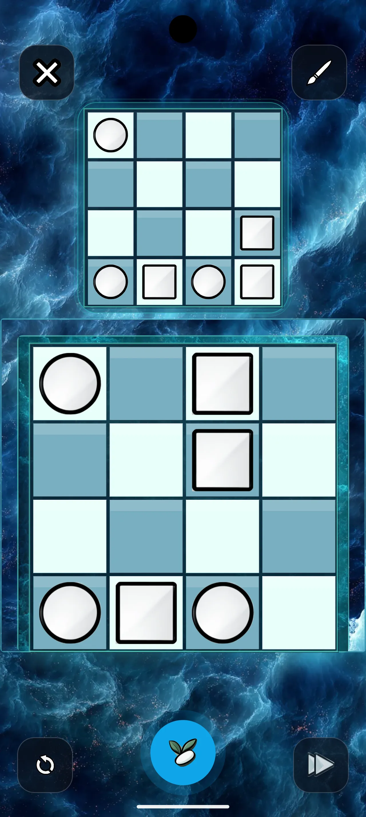 The Lojik daily screen with the date, streak, Easy, Normal and Hard choices and a Normal report of moves and time