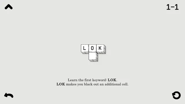 LOK Digital screenshot: a hand-drawn grid of letter tiles being solved