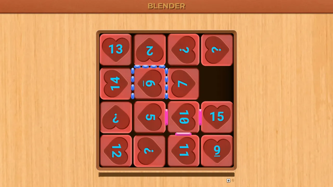 Love 15 screenshot of a puzzle with a twist