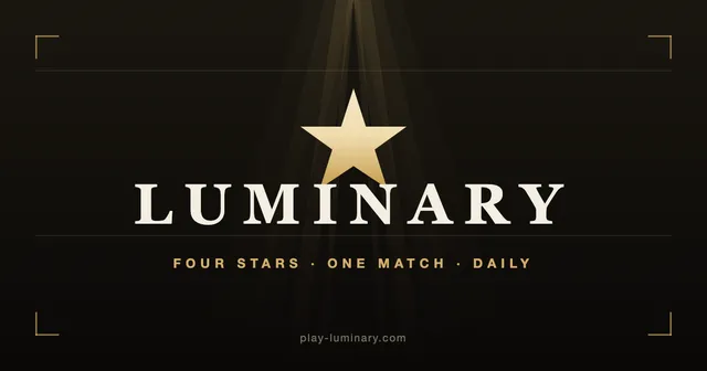 Luminary, the daily game of matching an actor clue to one of four photos