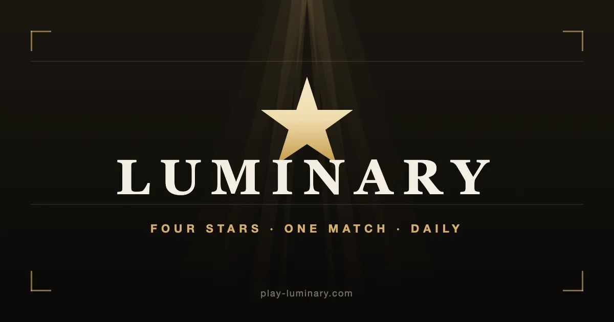 Luminary, the daily game of matching an actor clue to one of four photos