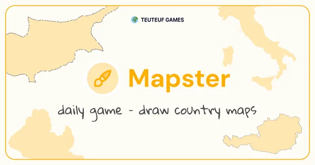 Mapster: daily game where you draw country maps from memory