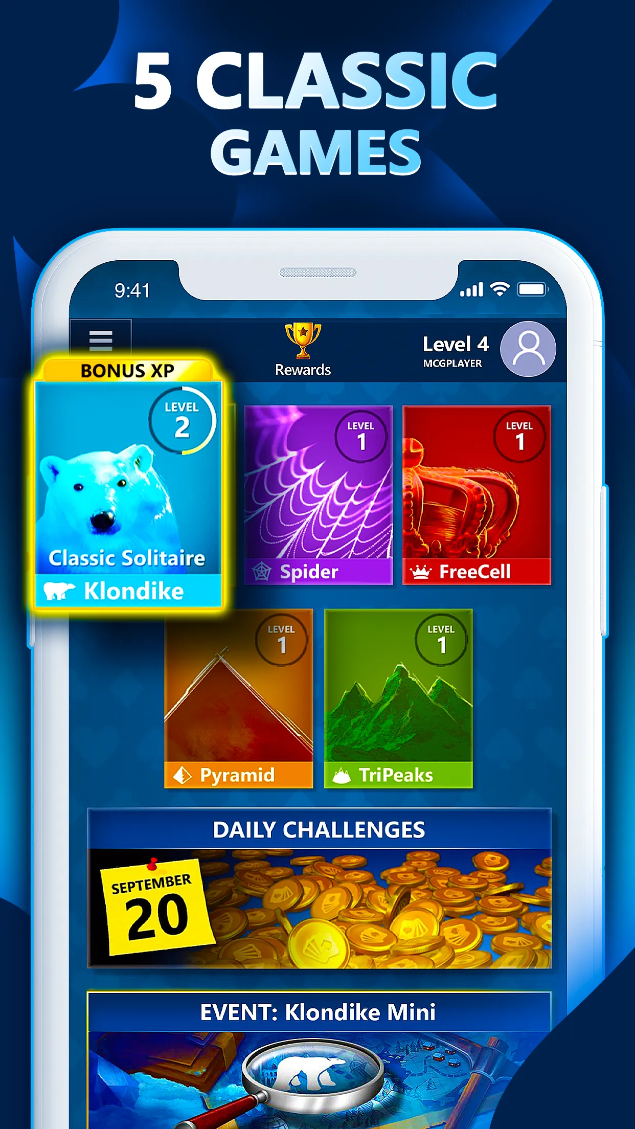 A Klondike deal in Microsoft Solitaire Collection