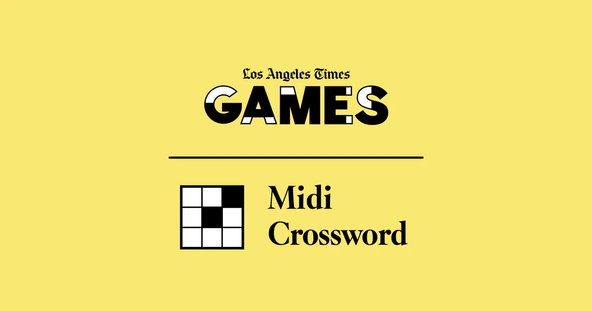 Los Angeles Times Games title card for the Midi Crossword