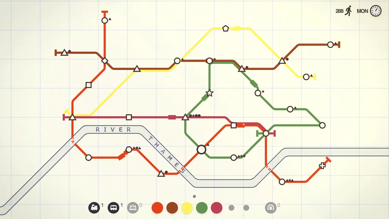 Mini Metro screenshot 2 from its Steam page