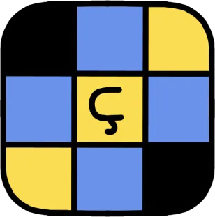 The Mots Encreuats icon: a grid of blue and yellow squares with the letter ç in the centre