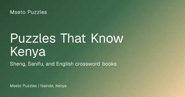 The Mseto Crossword share card