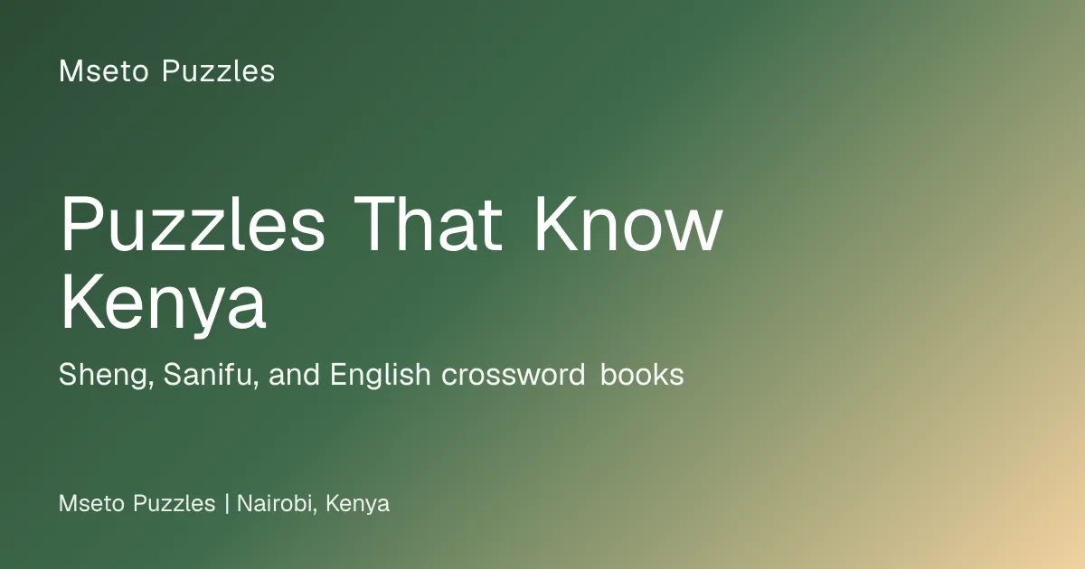 The Mseto Crossword share card