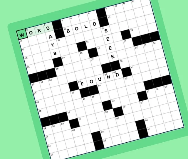 NetWord press art: a full crossword grid with the words WORD, BOLD and FOUND filled in