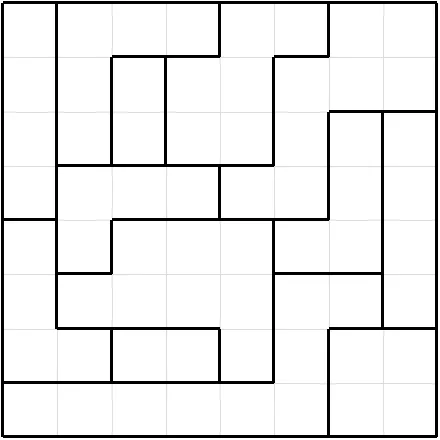 The Mixed page's own NoriNori grid for 30 October 2026 on PuzzleMadness: an empty 8x8 board with a region layout unlike the Medium one