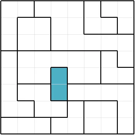 Today's Medium NoriNori on PuzzleMadness for 30 October 2026: an 8x8 grid of regions with the two cells of its smallest region shaded blue as a domino