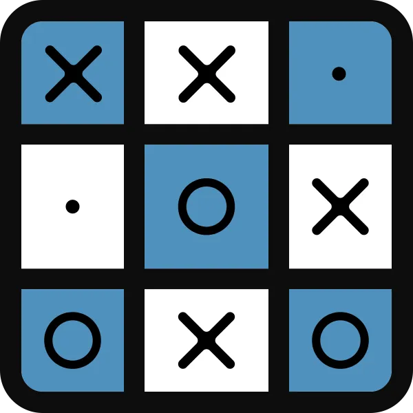 Nunca Quatro icon: a small grid of crosses and circles