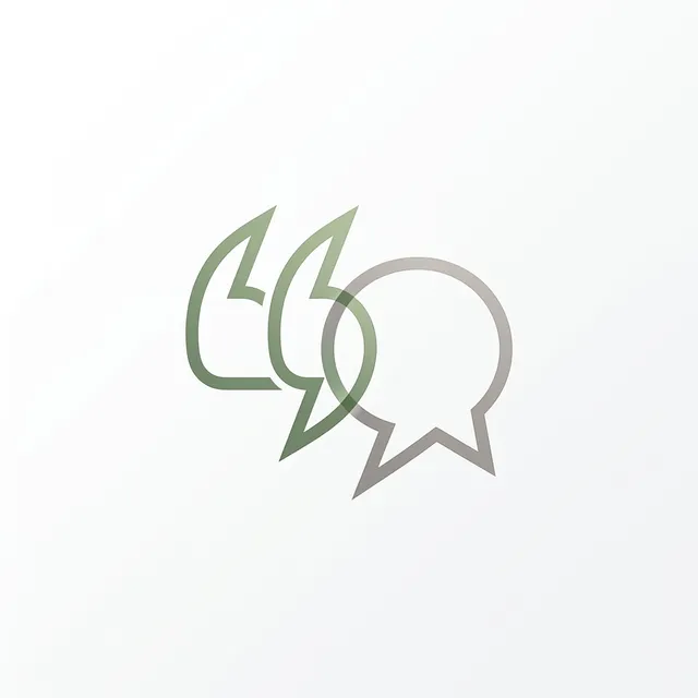 Overheard game logo: two overlapping speech bubbles, one green and one grey