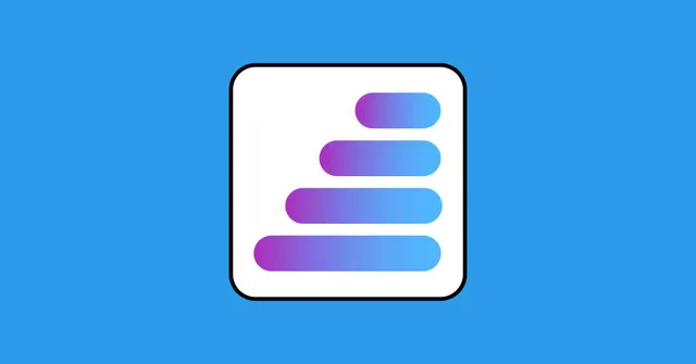 The Petit Sémantique game icon: four stacked bars shading from purple to blue on a white tile