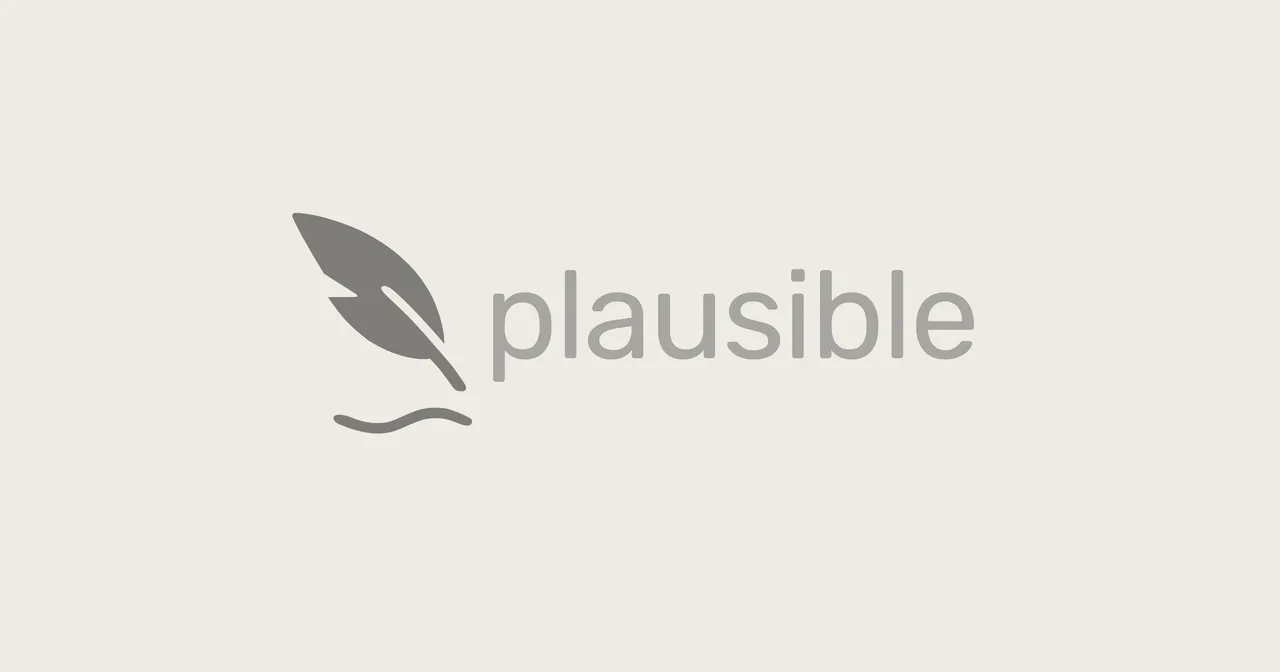 The Plausible logo: a quill pen beside the word plausible on a pale background