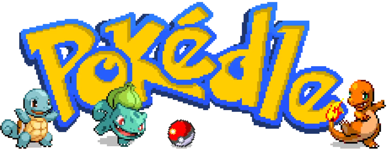 Pokedle logo with Pokémon