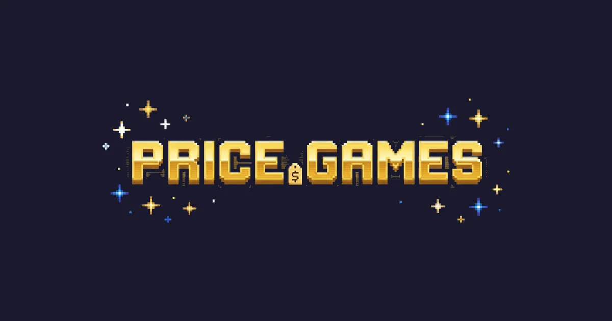 The Price Games title in gold pixel letters
