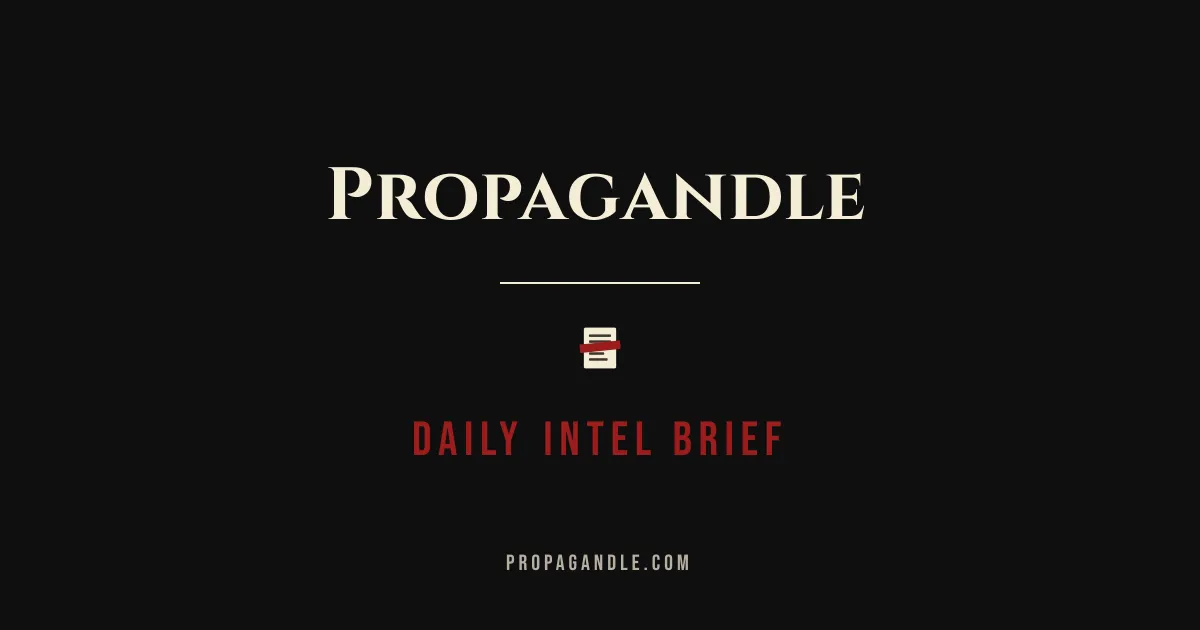 Propagandle daily intel brief share image