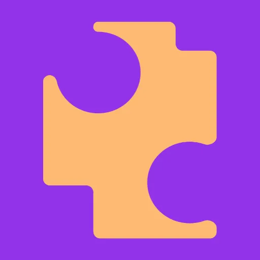 The Proximity icon, an orange puzzle shape on purple