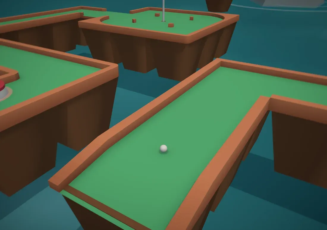 A putt.day mini golf hole in 3D