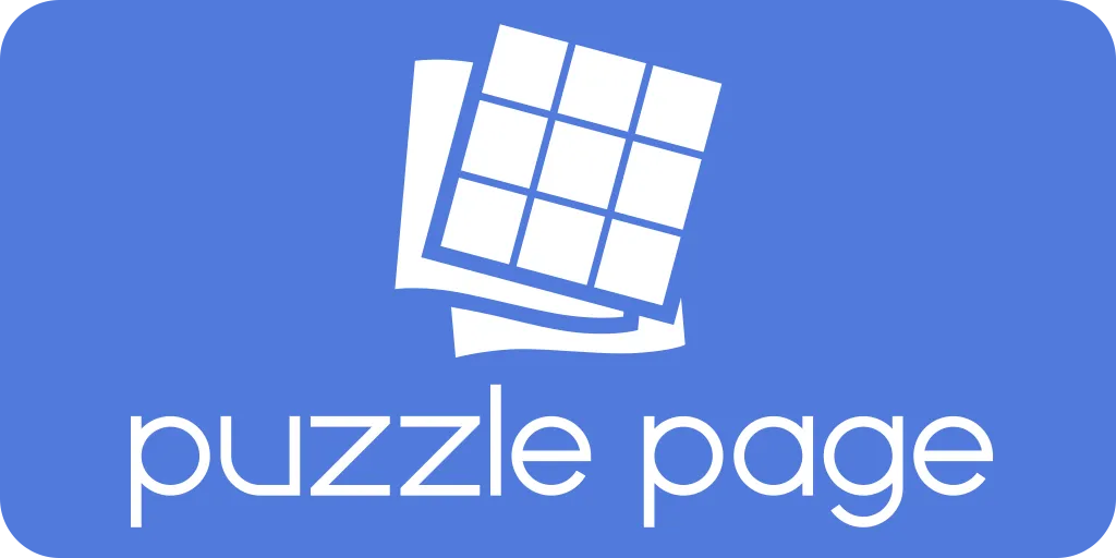 The Puzzle Page logo: a puzzle grid on a page above the words puzzle page
