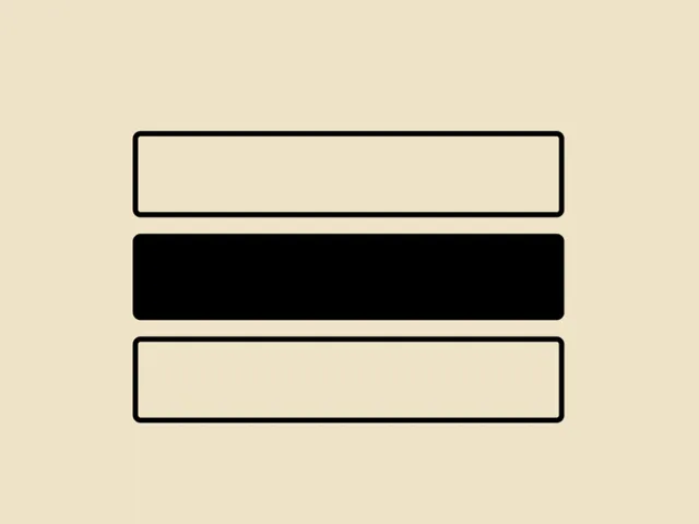 Quando Foi? icon: three stacked bars standing for cards on a timeline, the middle one filled black