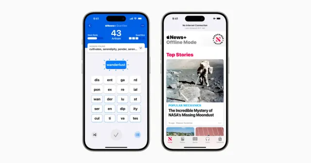 Apple News+ press picture from the Quartiles launch