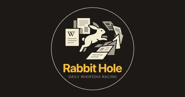 Rabbit Hole, daily Wikipedia racing: a rabbit leaping between Wikipedia pages