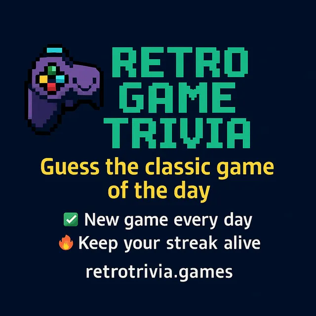 Retro Game Trivia share image with a pixel art controller