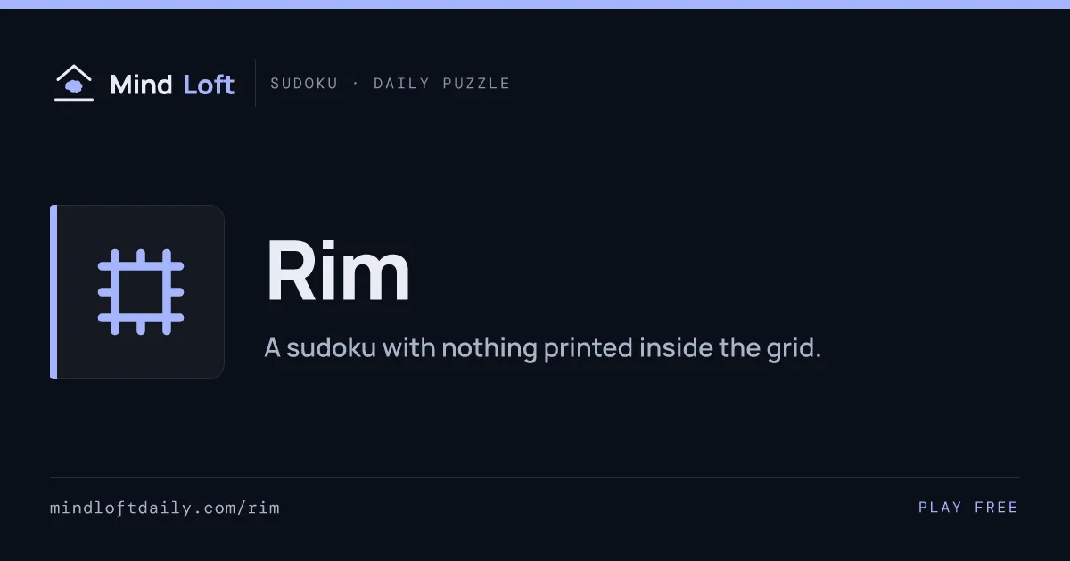 Rim title card from Mind Loft, with the game's icon, name and a one-line description