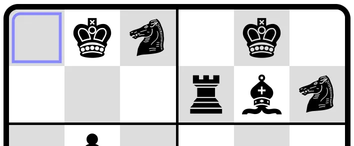 Two Ronin regions where a rook in one forces the rook's square in the other