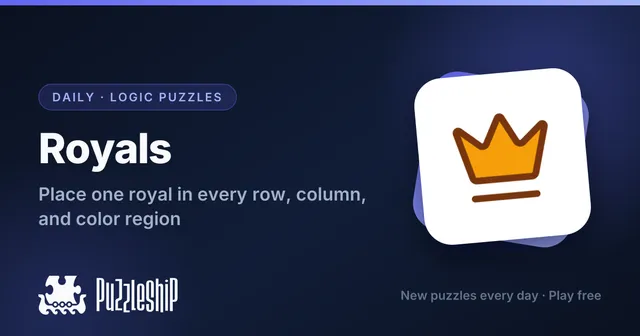 Royals daily puzzles on Puzzleship