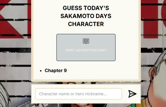 Sakamotodle first-appearance hint unlocked: Chapter 9