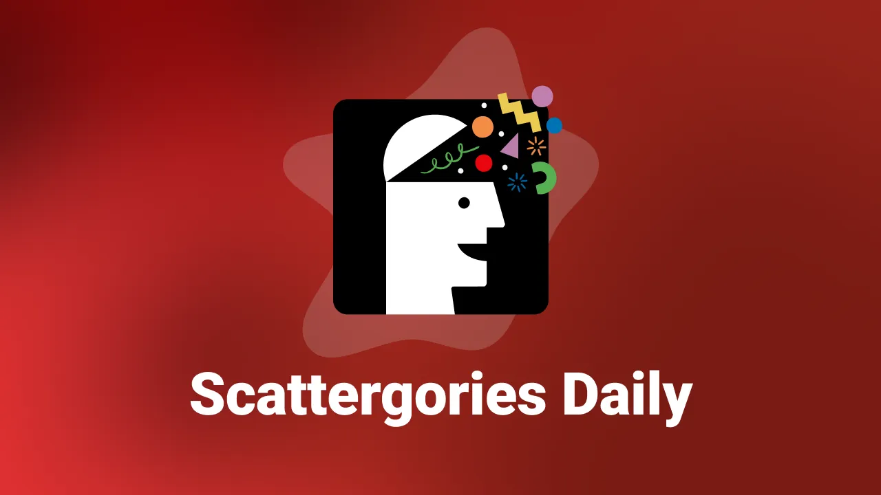 The Scattergories Daily card: a head full of shapes and colours